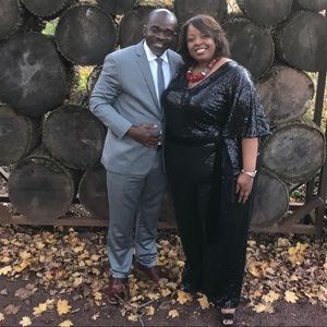 Black Sequin Jumpsuit